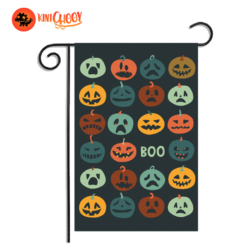 Halloween OutsideGarden Flag|Pumpkin Face