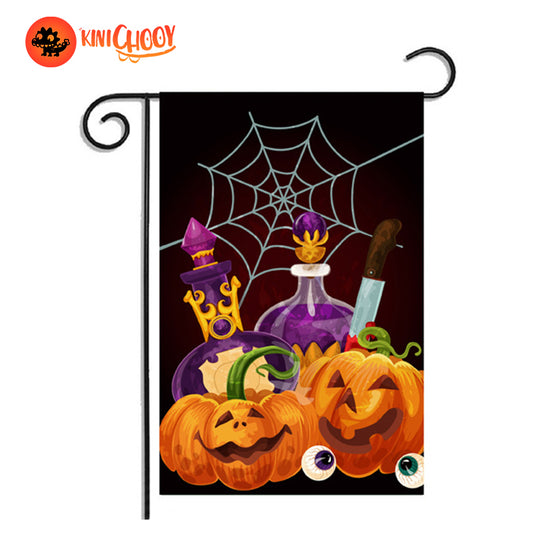 Halloween Outside Garden Flag|Purple