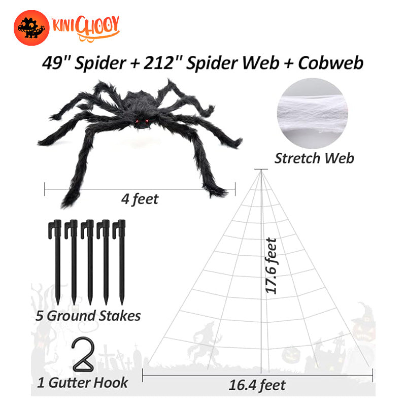 Halloween new spider web simulation spider