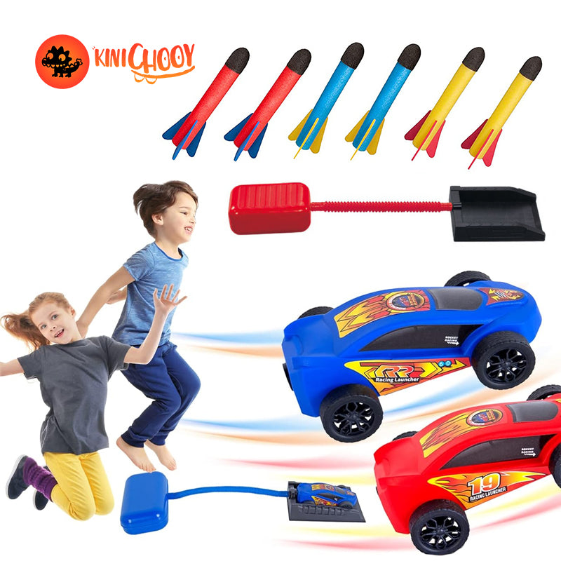 6 Foam Rocket & 2 Car Launcher Outdoor Outside Toys