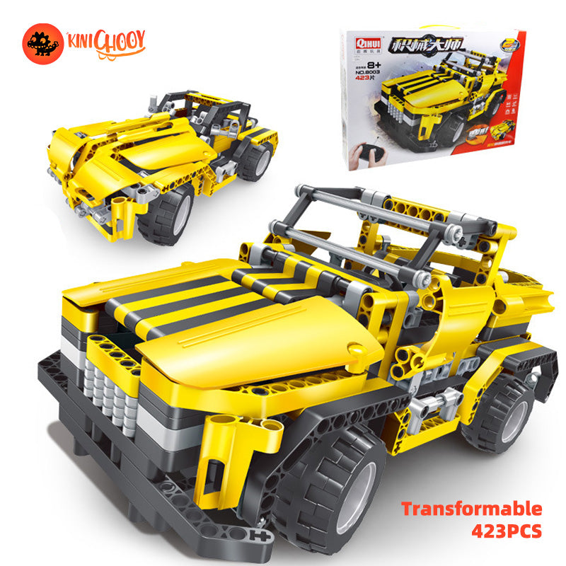 Remote control building block assembly deformation toy