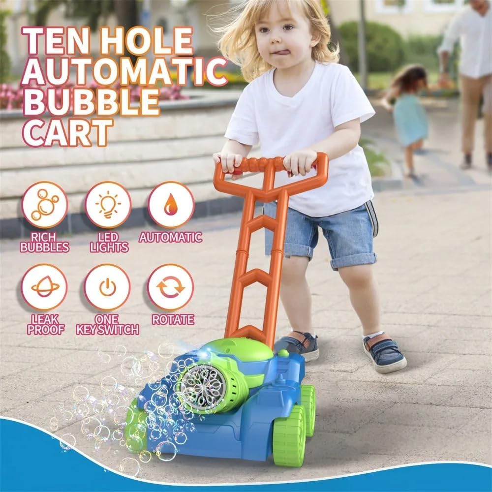 Toddlers Bubble Lawn Mower Push & Create Bubbles