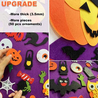 Halloween Felt Pumpkin Hanging Decor