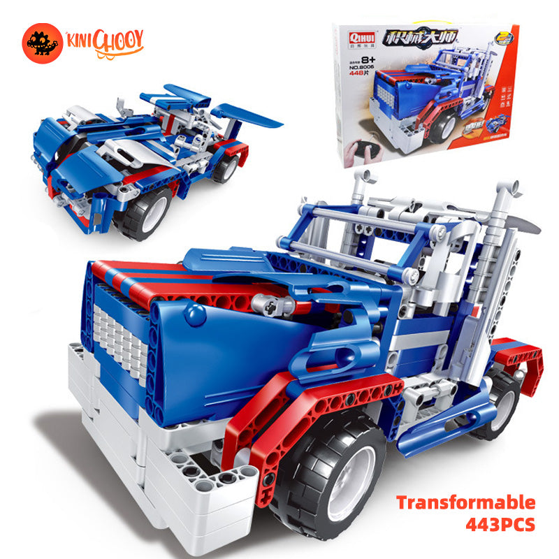 Remote control building block assembly deformation toy