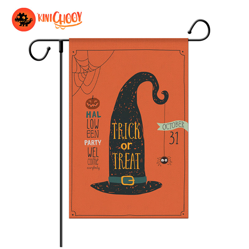 Happy Halloween Garden Flag for Outside|Hat