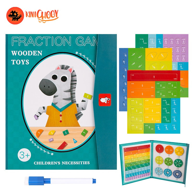 Montessori Magnetic Book Fraction Puzzle