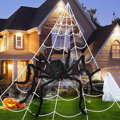 Halloween new spider web simulation spider