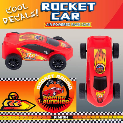 6 Foam Rocket & 2 Car Launcher Outdoor Outside Toys