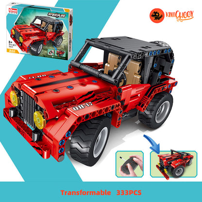 Remote control building block assembly deformation toy