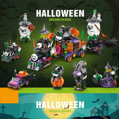 Halloween building blocks 6 in 1 train