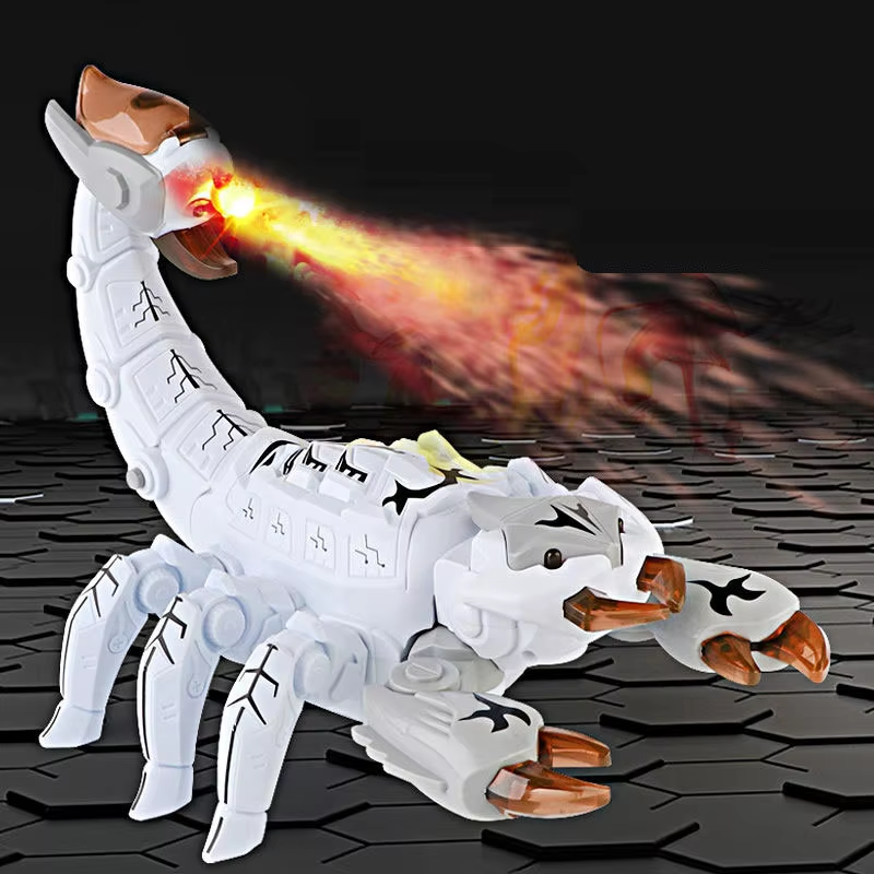 Electric Scorpion Toys Spray Fog Fire With LED Light