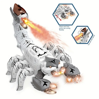 Electric Scorpion Toys Spray Fog Fire With LED Light