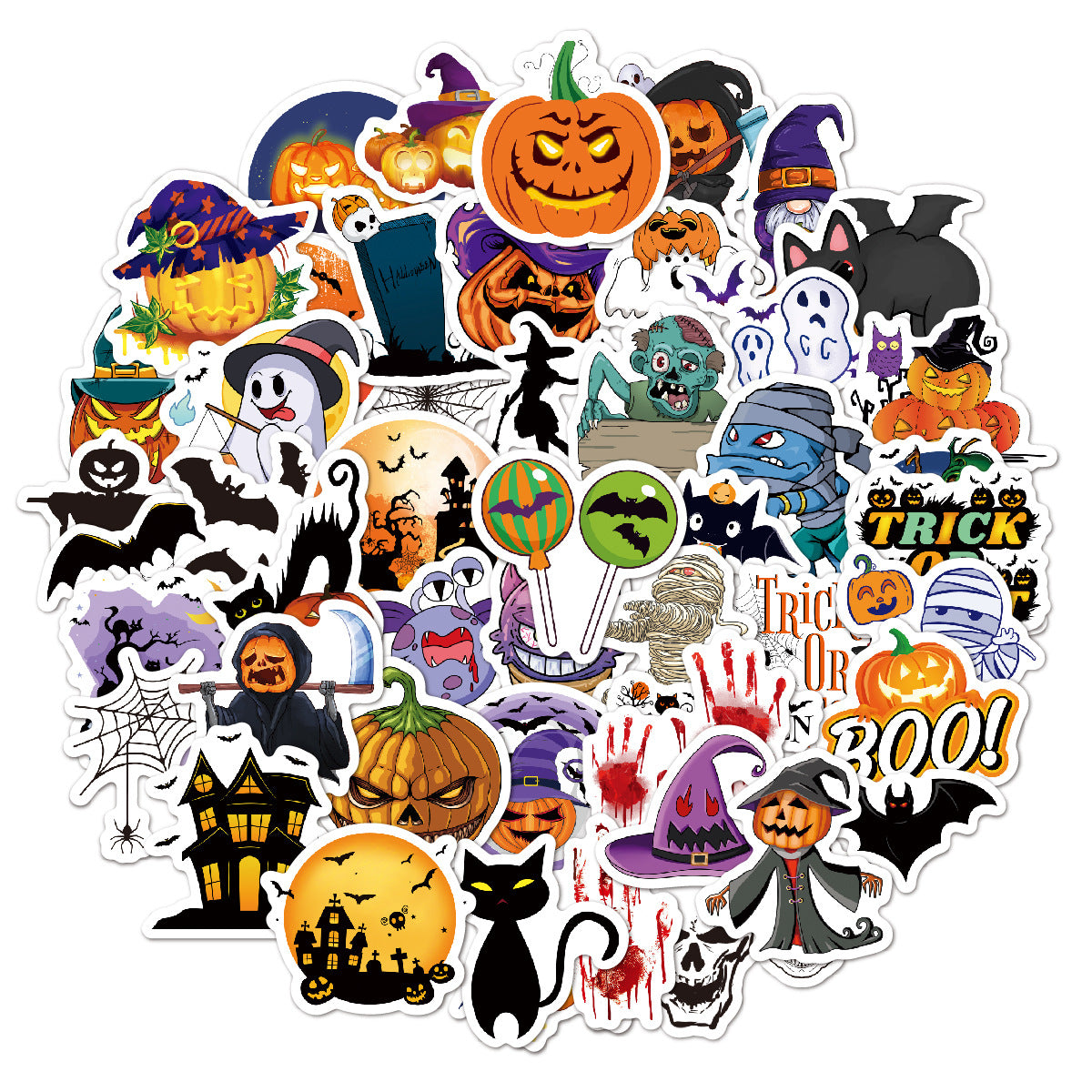 2024 Halloween Holographic Laser Stickers