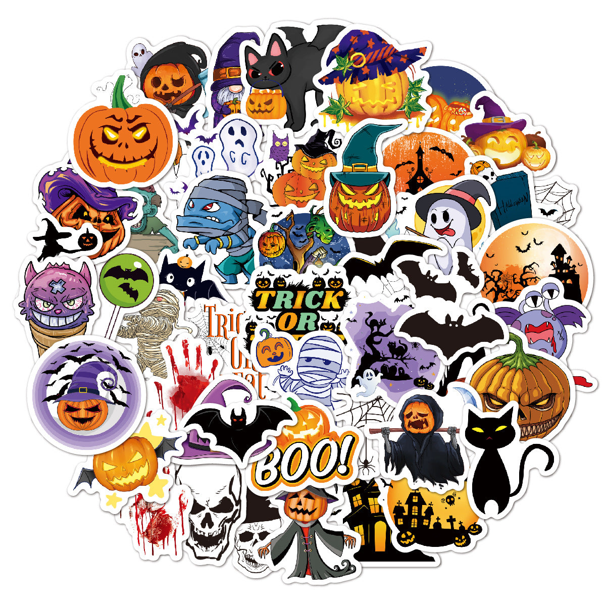 2024 Halloween Holographic Laser Stickers