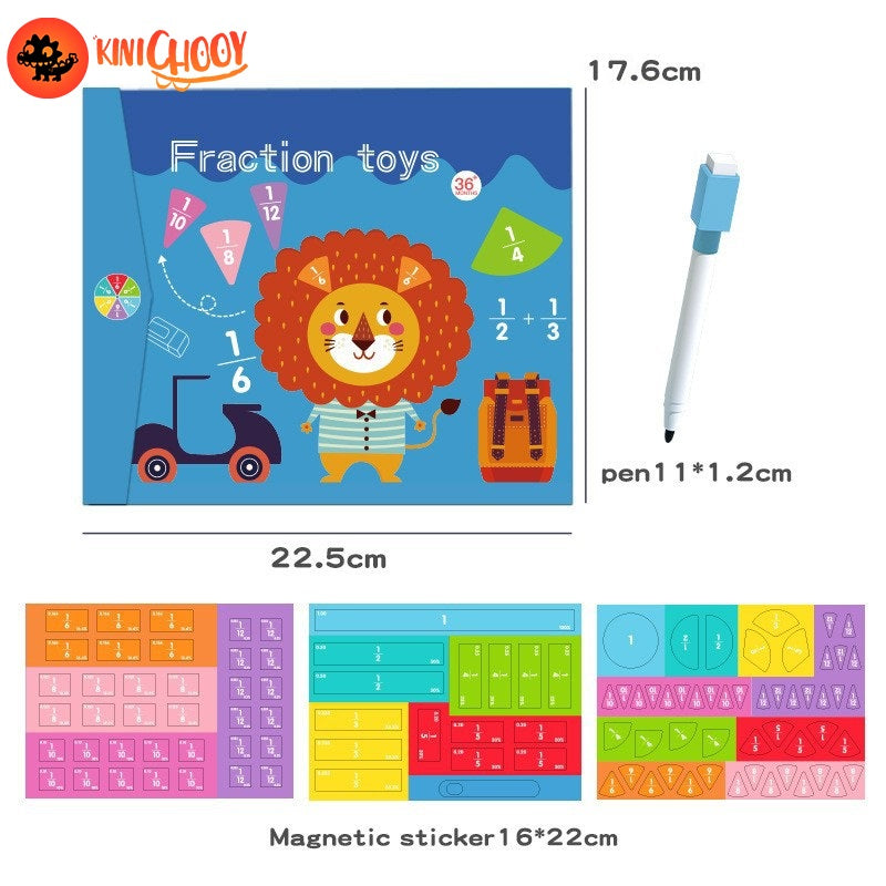 Montessori Magnetic Book Fraction Puzzle