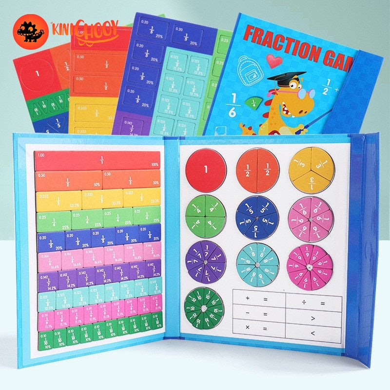 Montessori Magnetic Book Fraction Puzzle