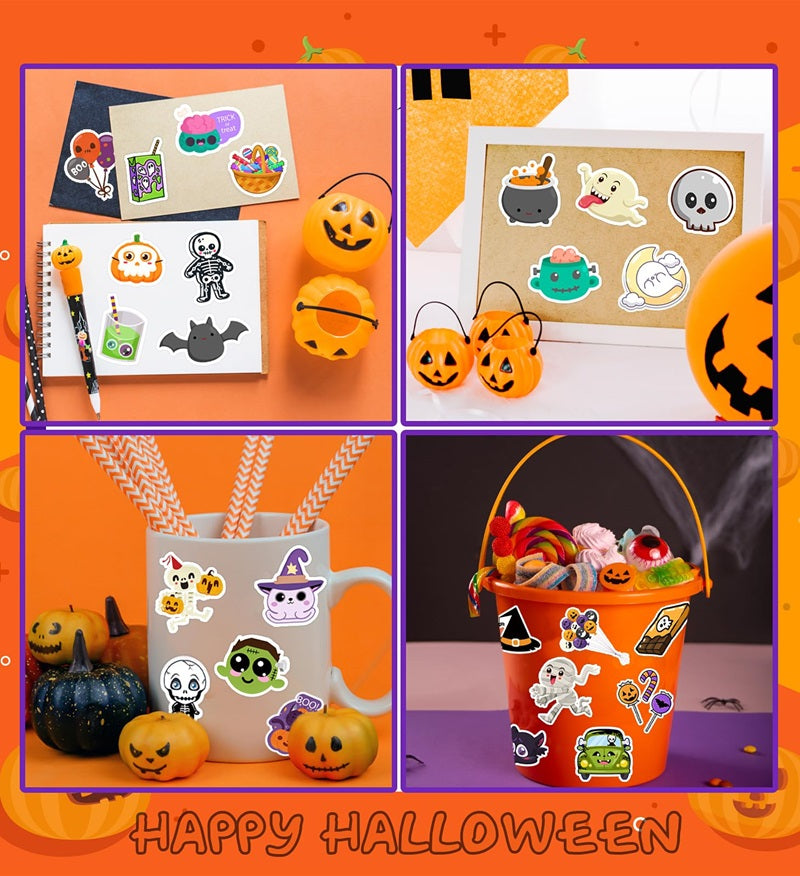 2024 Halloween Holographic Laser Stickers